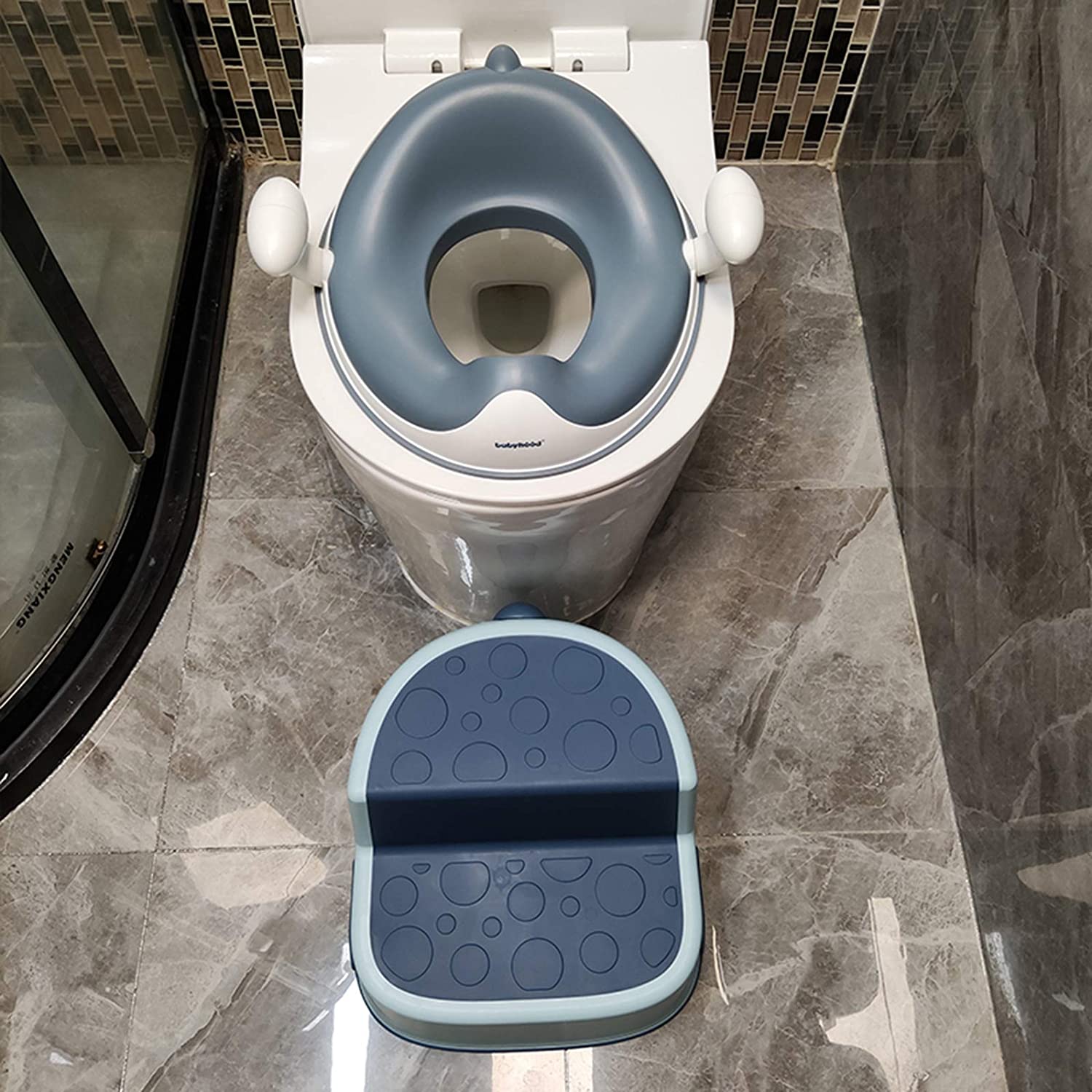 New Double Step Stool Bathroom Toilet Stool for Toddlers,Plastic Step Stool Multifunctio Non-Slip Ru