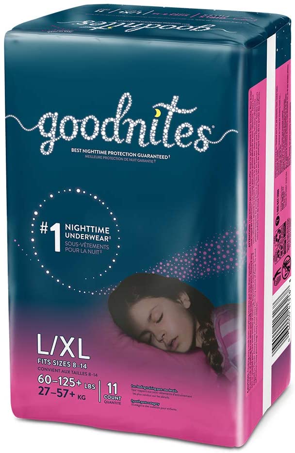 Goodnites, Girls Bedwetting Underwear, L/XL, 11 Ct