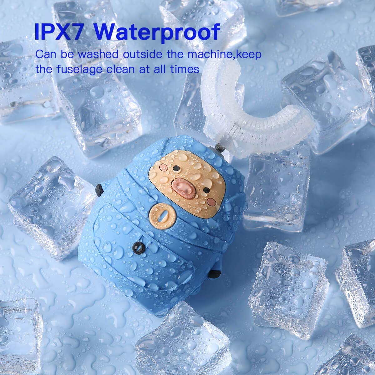 Upgraded Kids U Shaped Electric Toothbrush, 360° Automatic Whitening Rechargeable Sonic Toothbrush 