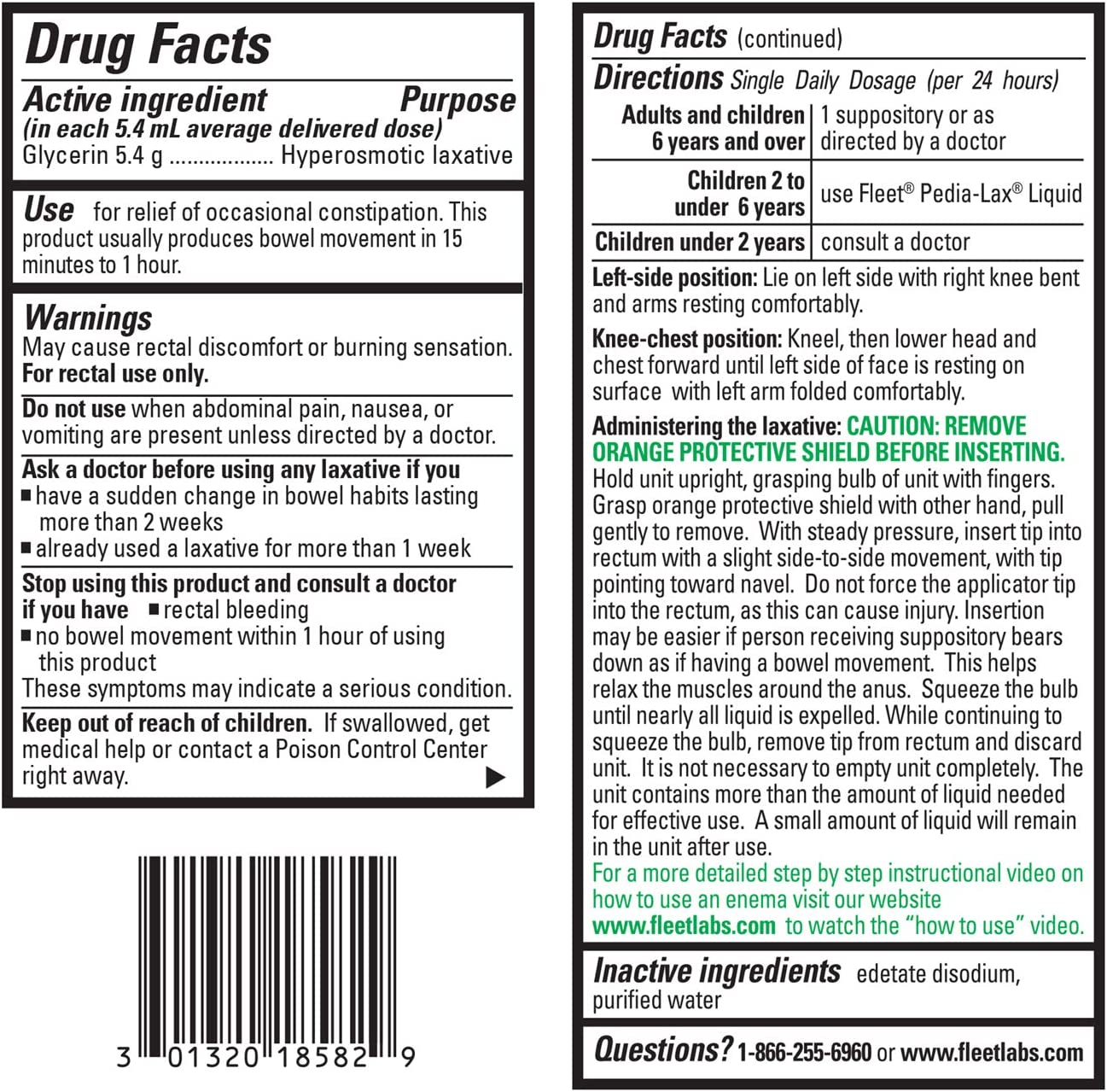 Fleet Liquid Glycerin Suppositories for Adult Constipation, 4 Count ( Pack of 3)