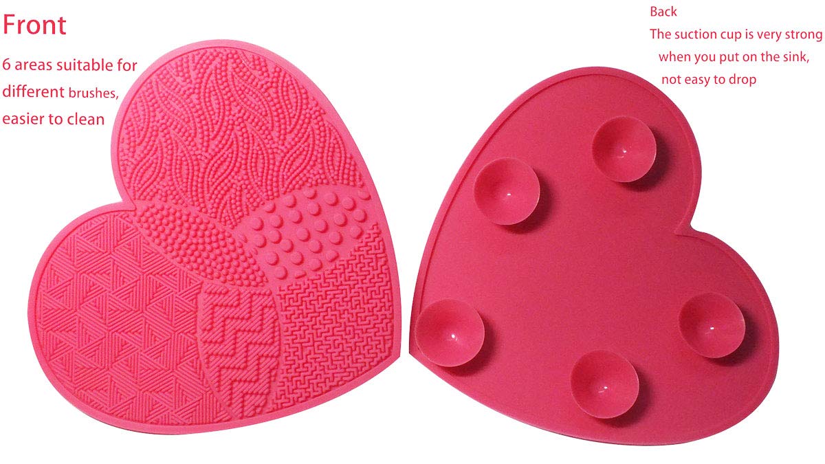 LARGE Brush Cleaning Mat, Makeup Brush Cleaning Mat, Silicone Makeup Cleaning Brush Scrubber Mat Por