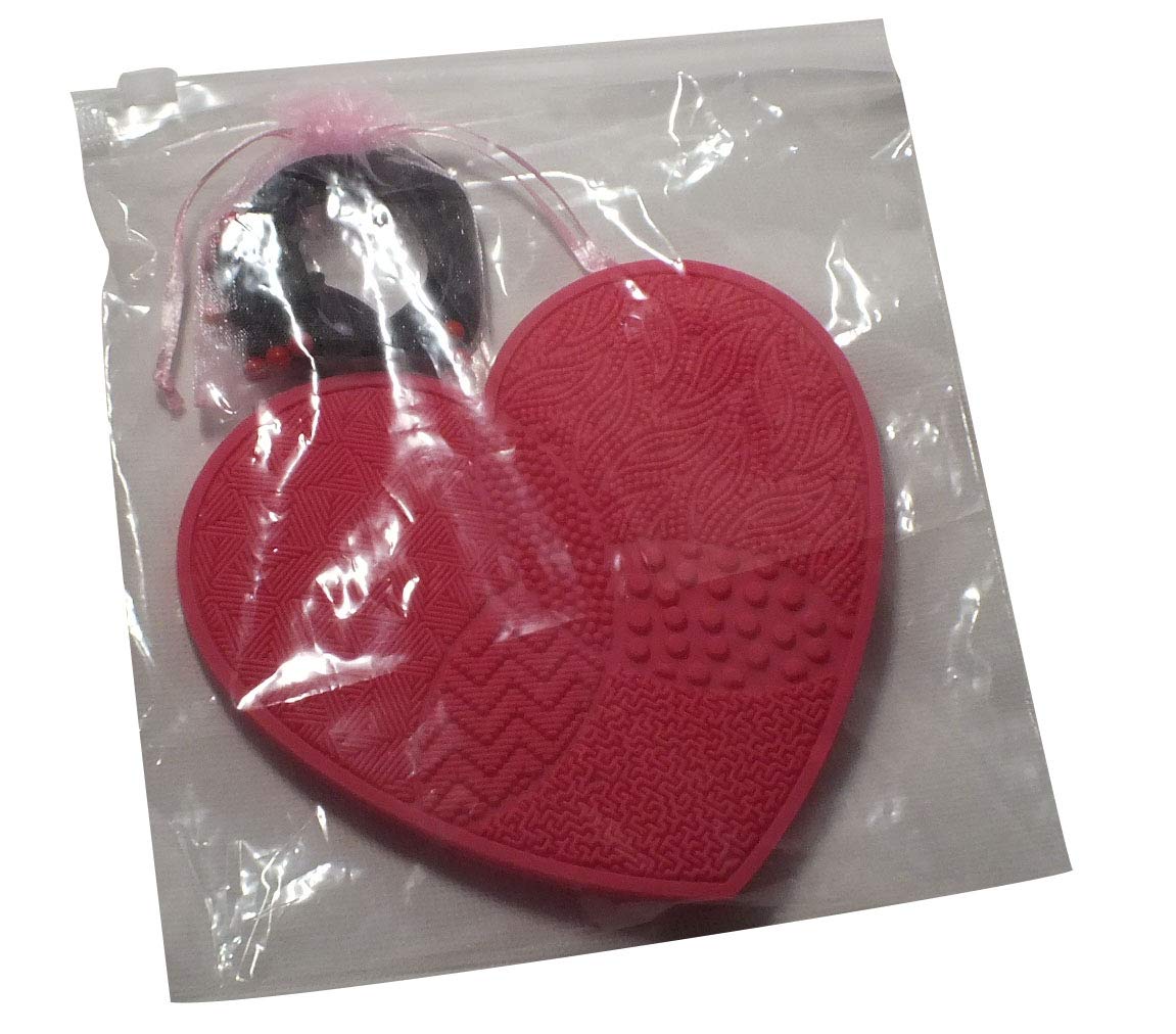 LARGE Brush Cleaning Mat, Makeup Brush Cleaning Mat, Silicone Makeup Cleaning Brush Scrubber Mat Por
