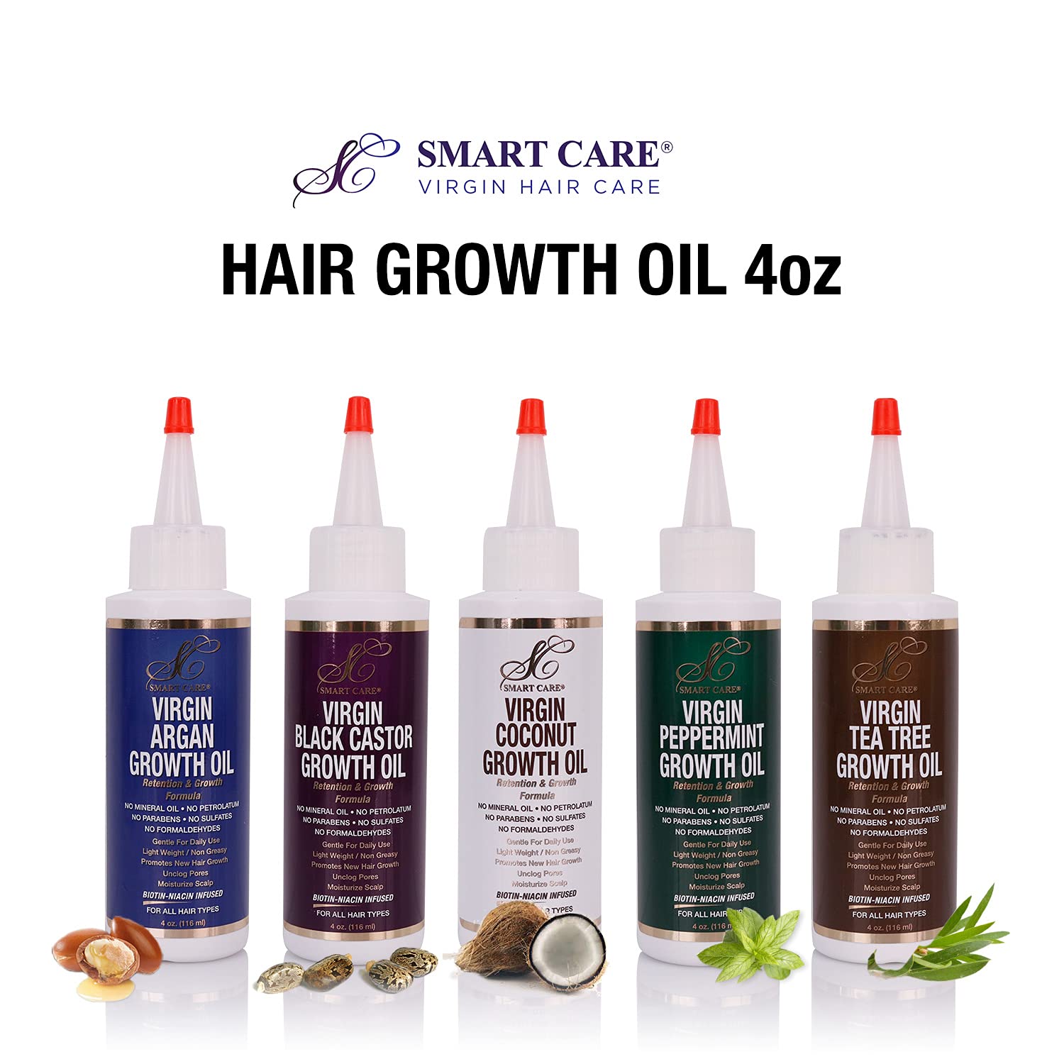 Smart Care Virgin Growth Oil Retention & Growth Formula Wild Growth (1 PACK, Black Castor)