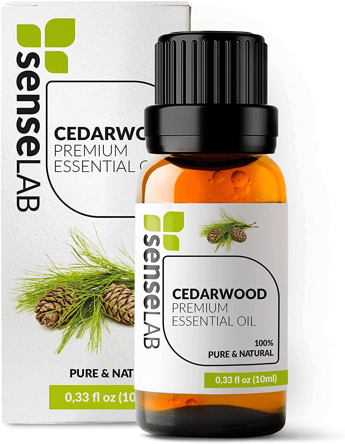 SenseLAB Cedarwood Essential Oil - 100 % Pure Extract Cedarwood Oil Therapeutic Grade - Hair and Ski