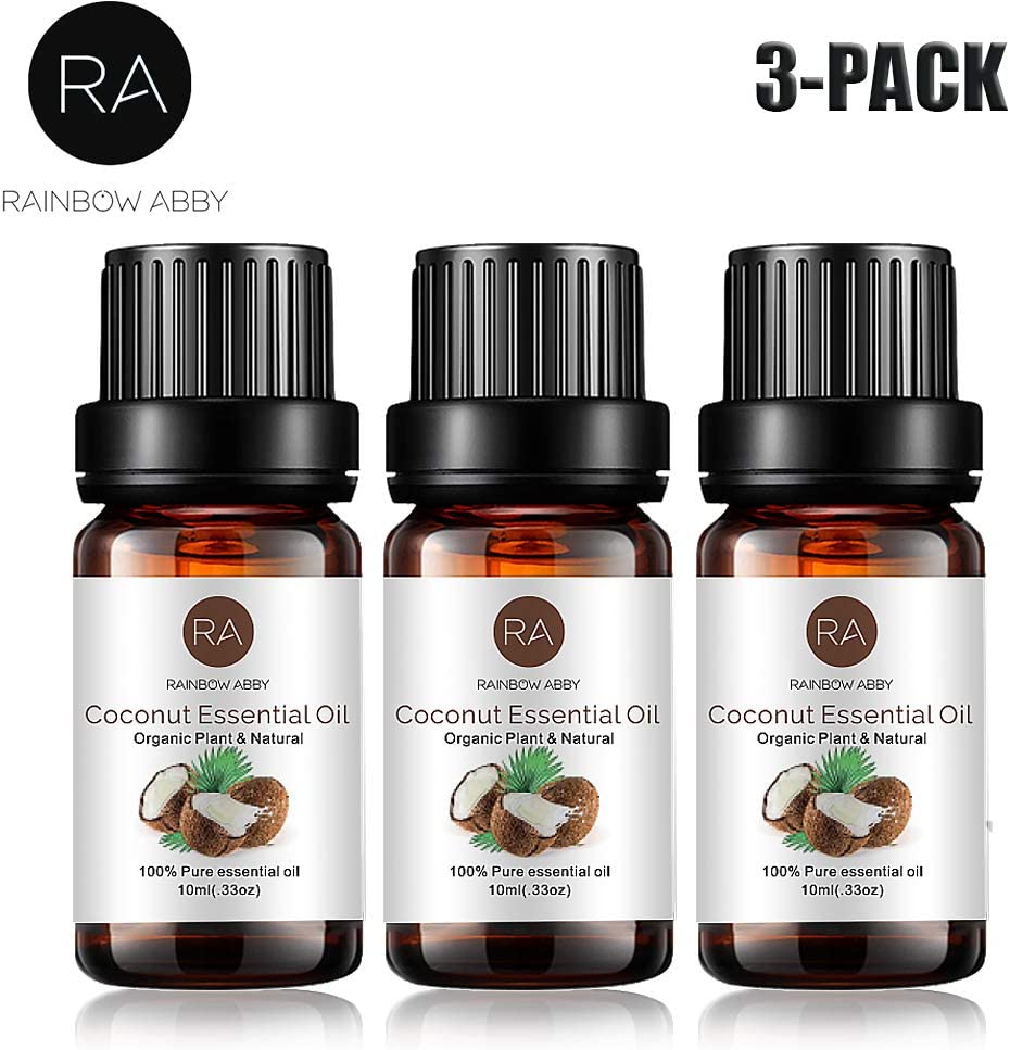 3 Pack Coconut Essential Oil Pure Undiluted Coconut Oil 3x10 ML