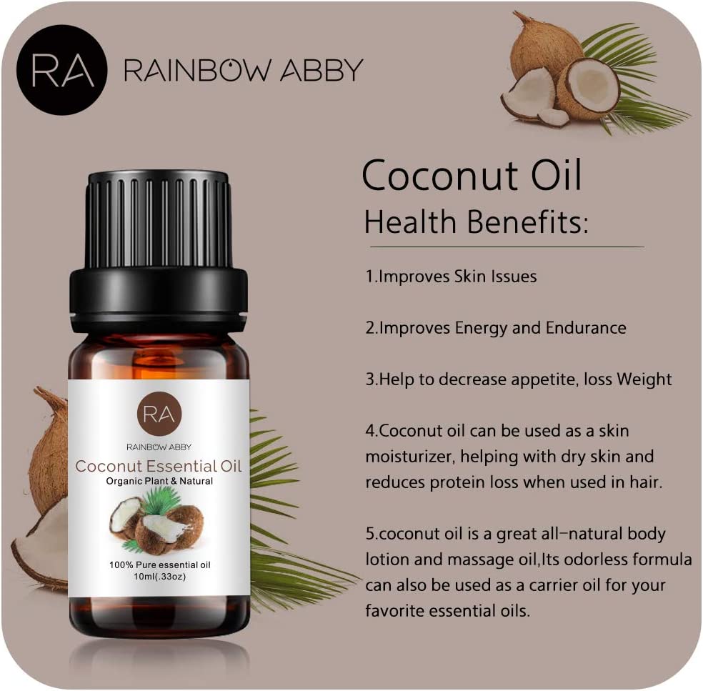 3 Pack Coconut Essential Oil Pure Undiluted Coconut Oil 3x10 ML