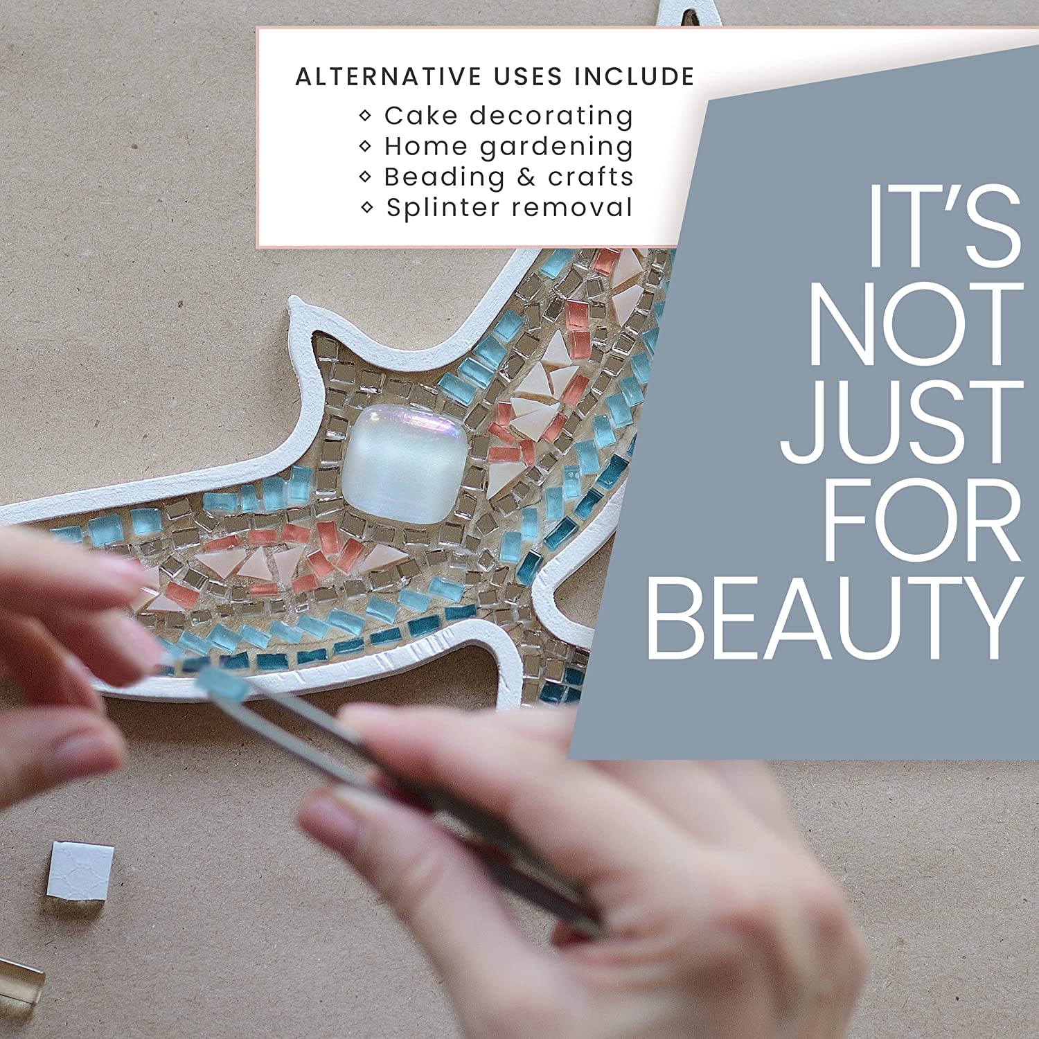 Tweezer Guru Tweezers for Eyebrows - 2 Pack Slant Tip Professional Stainless Steel Eyebrow Tweezers 