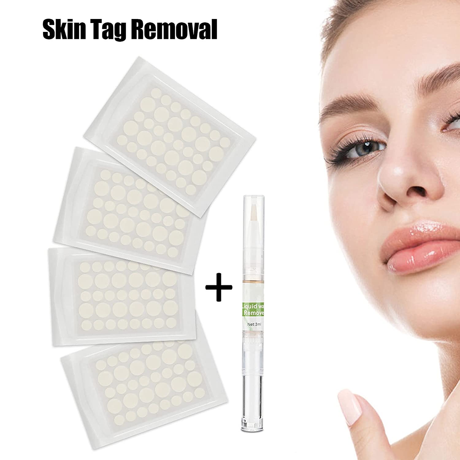 Skin Tag Removal Patches,Skin Tag Remover Patch Pen Wart Removal Stickers Neck Flat Condyloma Easily