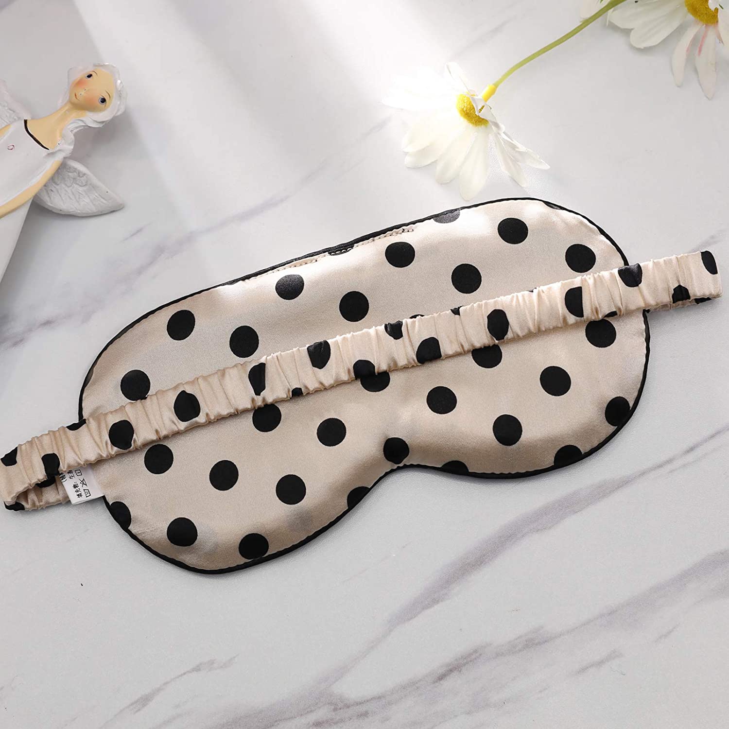 100% Mulberry Silk Sleep Eye Mask Blindfold with Adjustable Strap, Soft Silk Eye Cover for Women Men