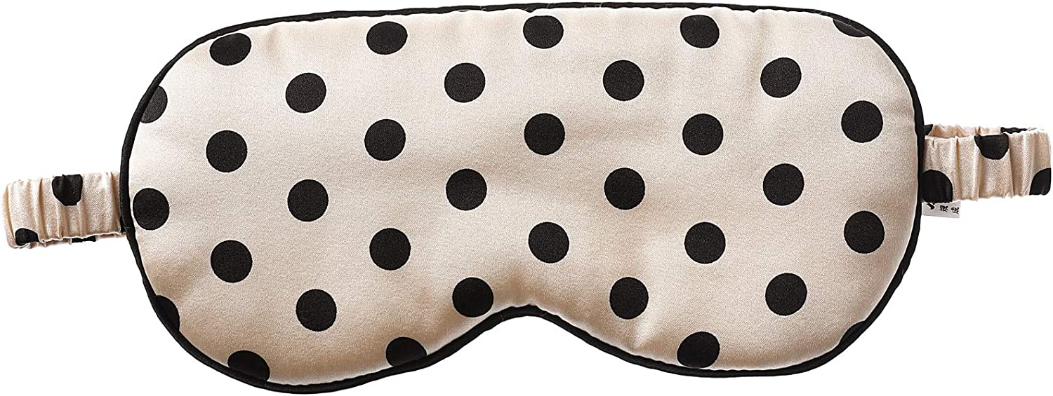 100% Mulberry Silk Sleep Eye Mask Blindfold with Adjustable Strap, Soft Silk Eye Cover for Women Men