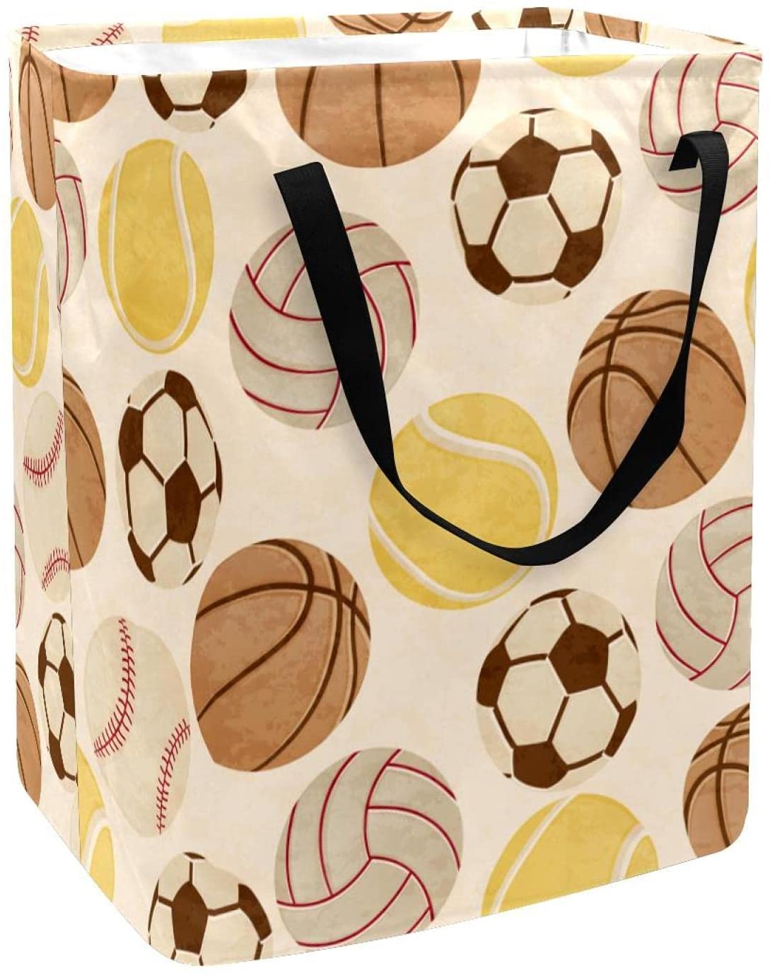 Sport Soccer Baseball Basketball Volleyball 60L Freestanding Laundry Hamper Collapsible Large Clothe