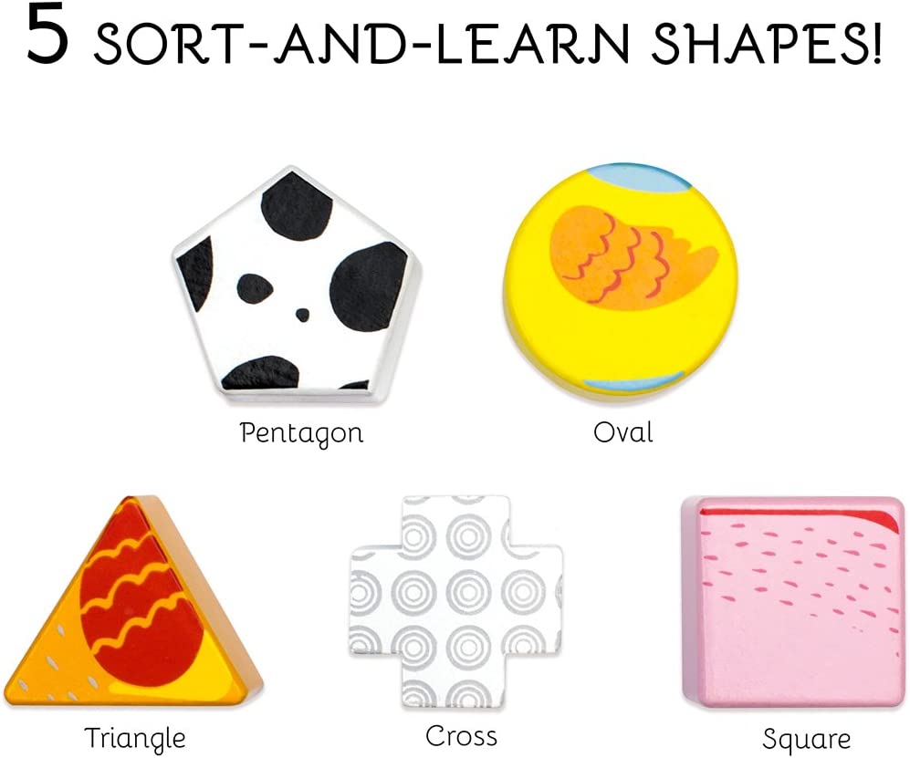 Barnyard Shape Sorter - Farm Animals Infant and Baby Activity Manipulative - Sorting Cube Encourages