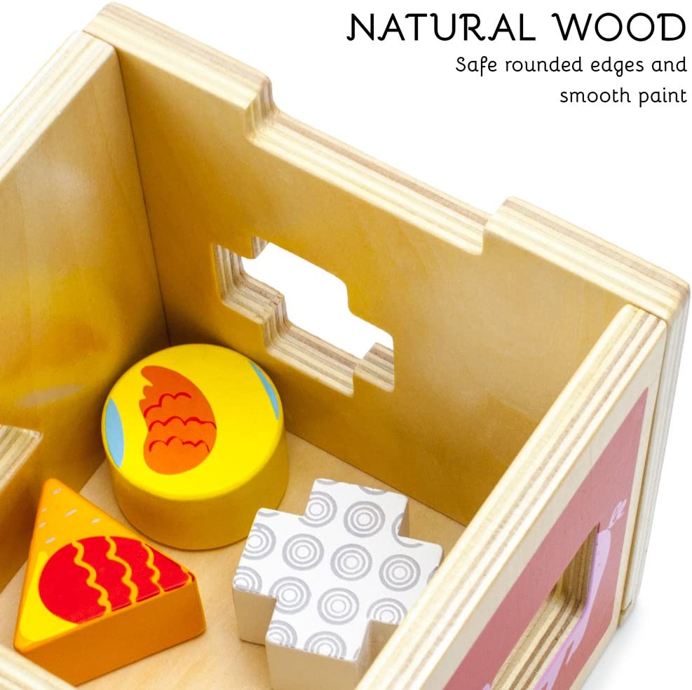 Barnyard Shape Sorter - Farm Animals Infant and Baby Activity Manipulative - Sorting Cube Encourages