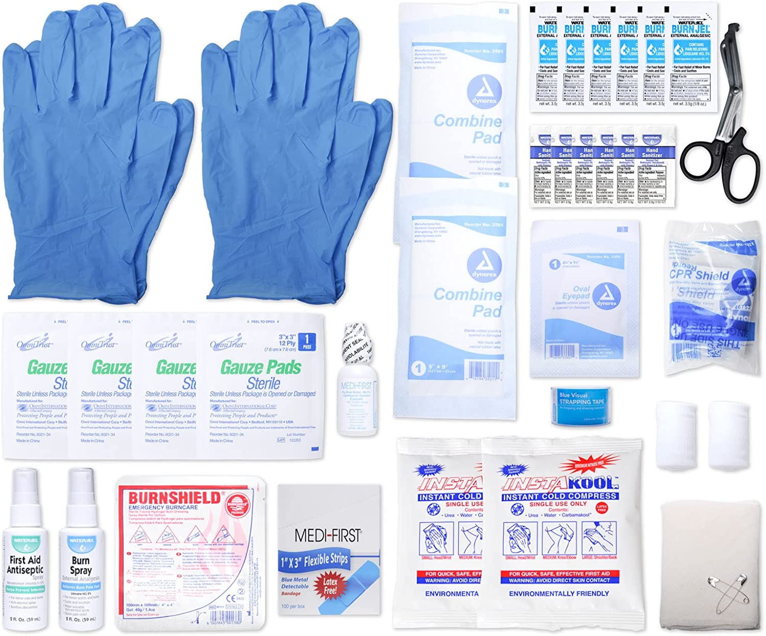 OSHA Class A Restaurant First Aid Kit with Blue Bandages Plastic Box by MFASCO