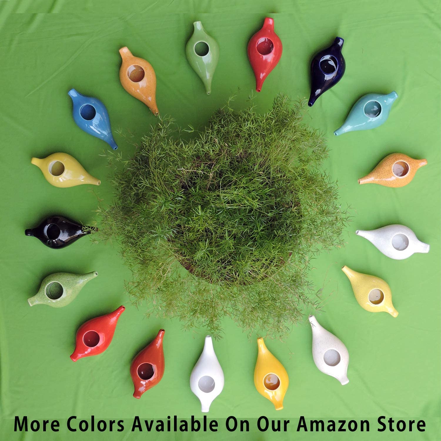 Premium Handcrafted Durable Ceramic Neti Pot with Salt for Sinus - Dishwasher Safe 225 Ml. - Best To