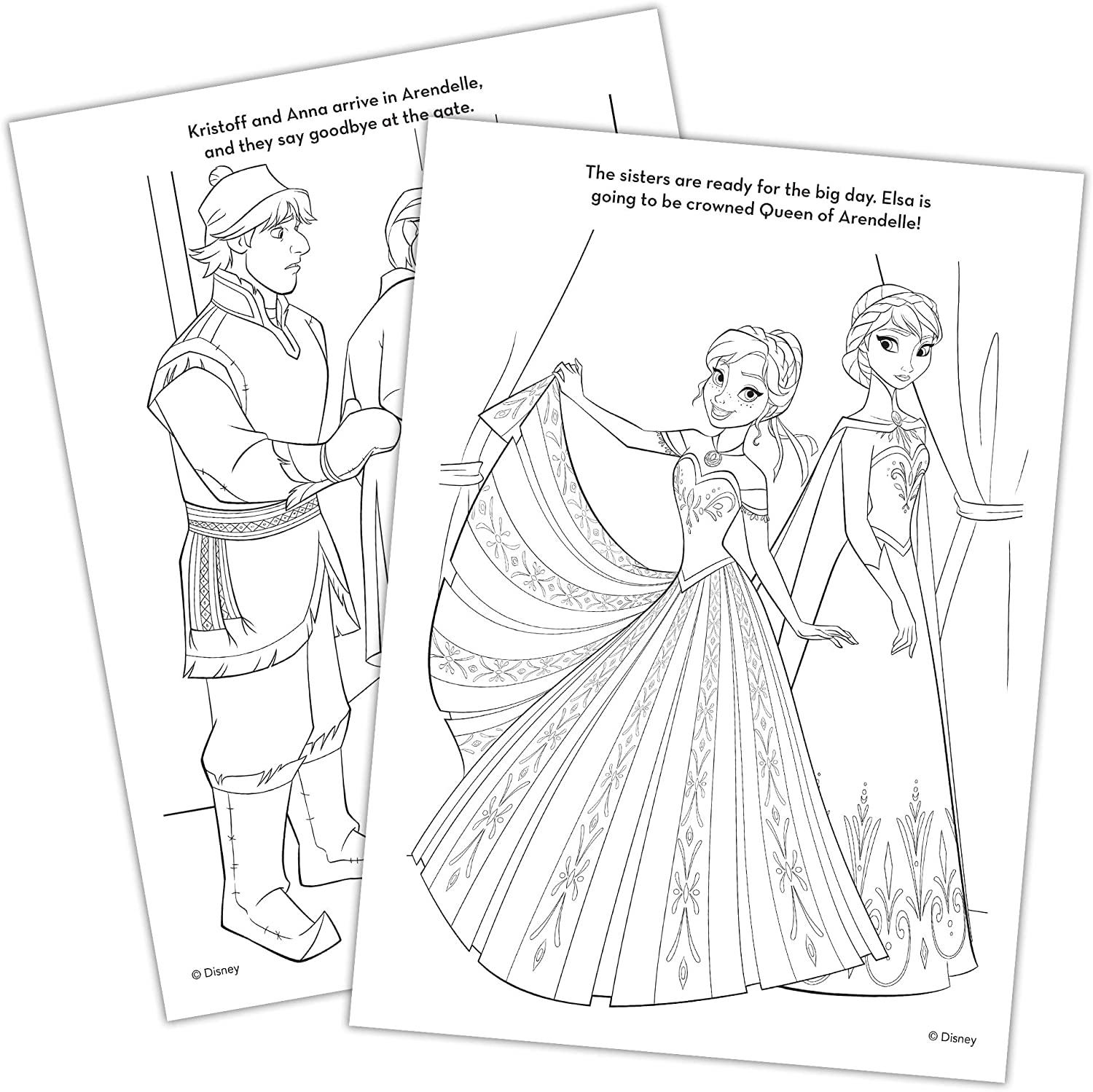 Disney Frozen 2 Elsa 32-Page Color by Number Activity Book with 8 Crayons 45824 Bendon