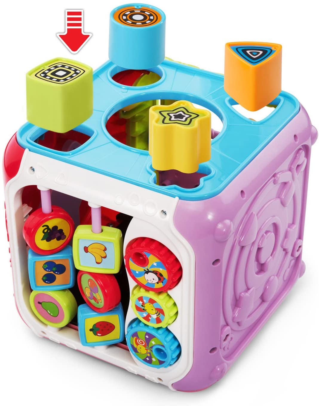VTech Sort and Discovery Activity Cube (Frustration Free Packaging), Pink