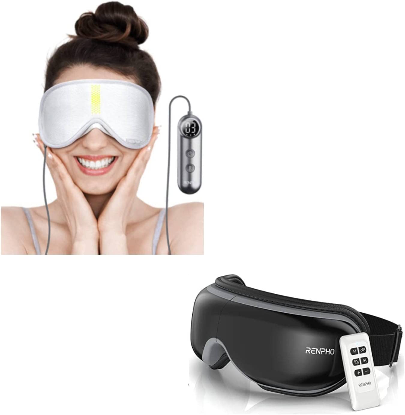 Eye Mask for Sleeping & RENPHO Eye Massager with Heat