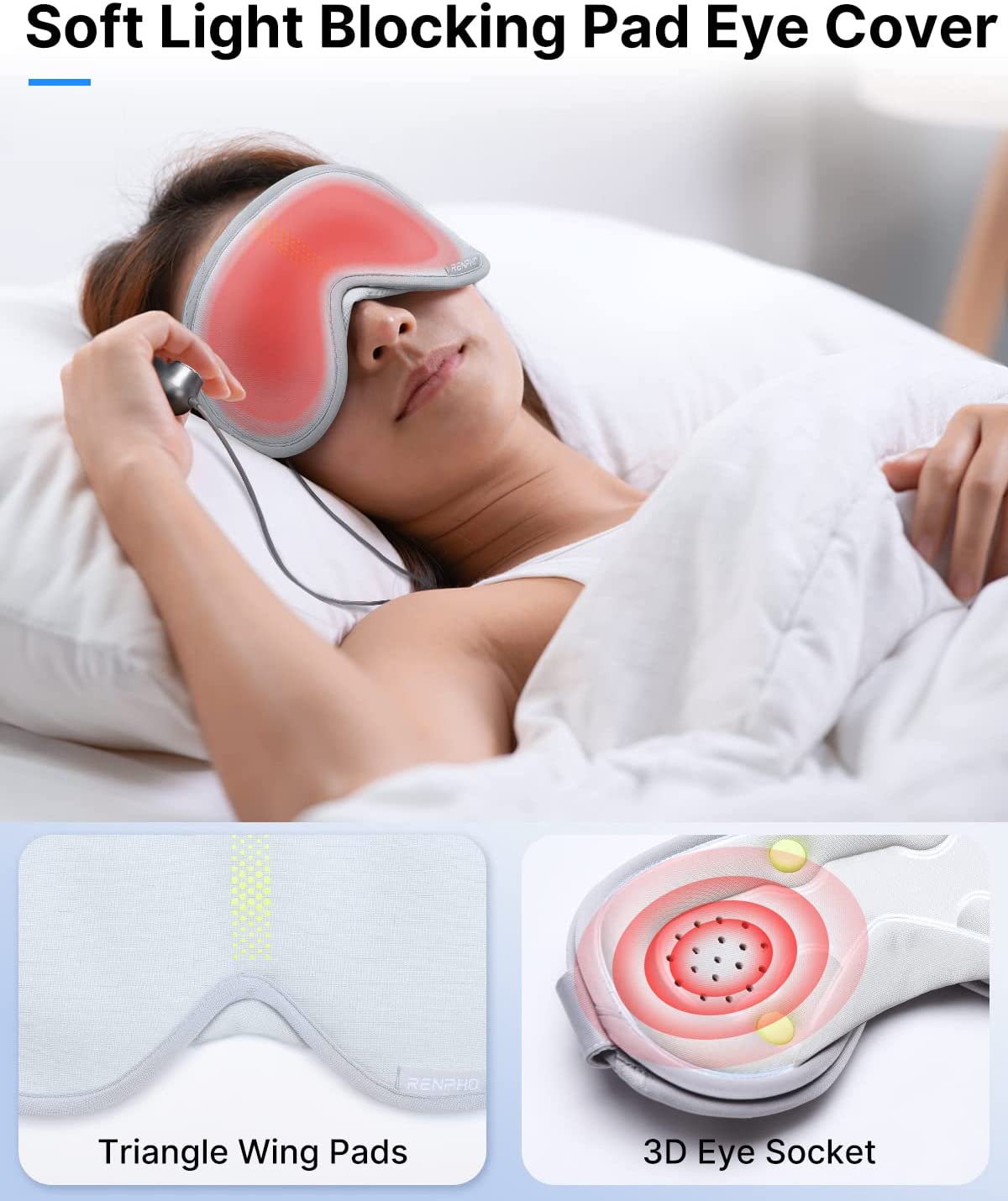 Eye Mask for Sleeping & RENPHO Eye Massager with Heat