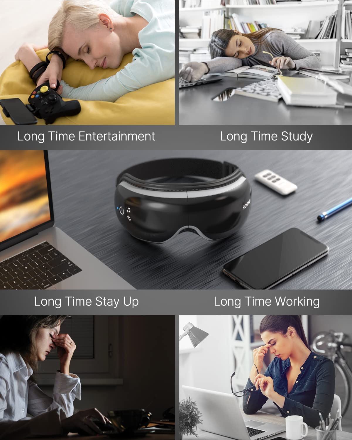 Eye Mask for Sleeping & RENPHO Eye Massager with Heat