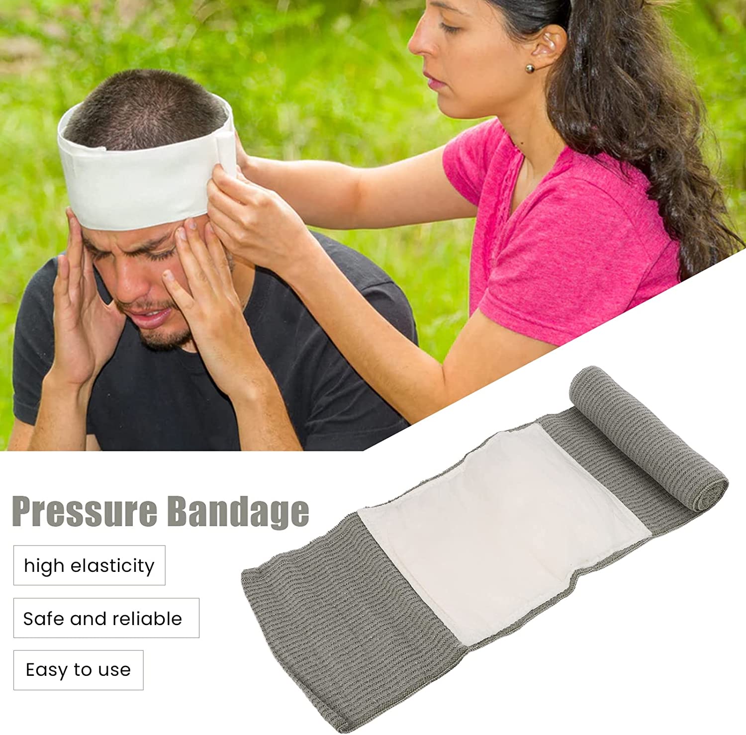 Israeli Emergency Bandage Elastic Compression Bandage One Hand Operation for Hemostatic First Aid To