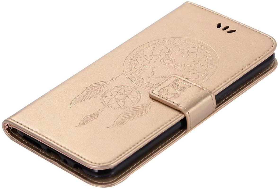 for Samsung Galaxy Note 10 Case, Shockproof PU Leather Flip Case Notebook Wallet Cover Embossed Cute