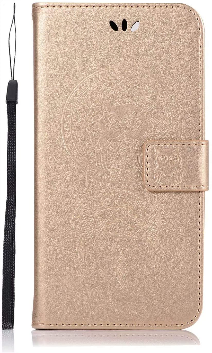 for Samsung Galaxy Note 10 Case, Shockproof PU Leather Flip Case Notebook Wallet Cover Embossed Cute