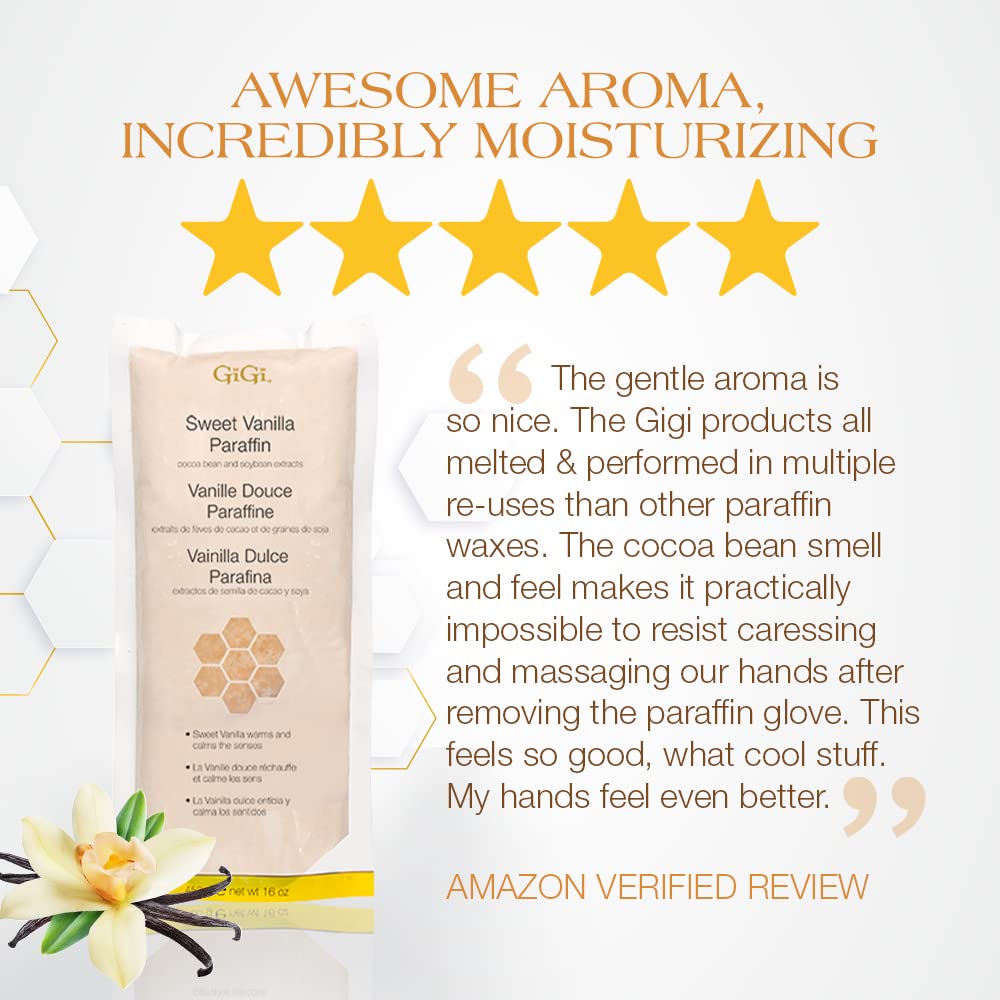 GiGi Digital Paraffin Bath with GiGi Peach Paraffin Wax, 6 lbs.