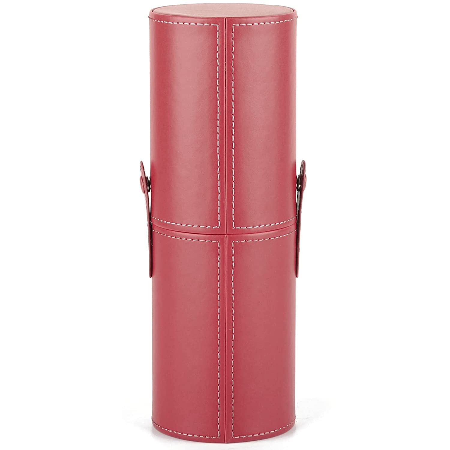 Makeup Brush Holder Travel Brushes Case Bag Cup Storage Dustproof for Women and Girls (Red)