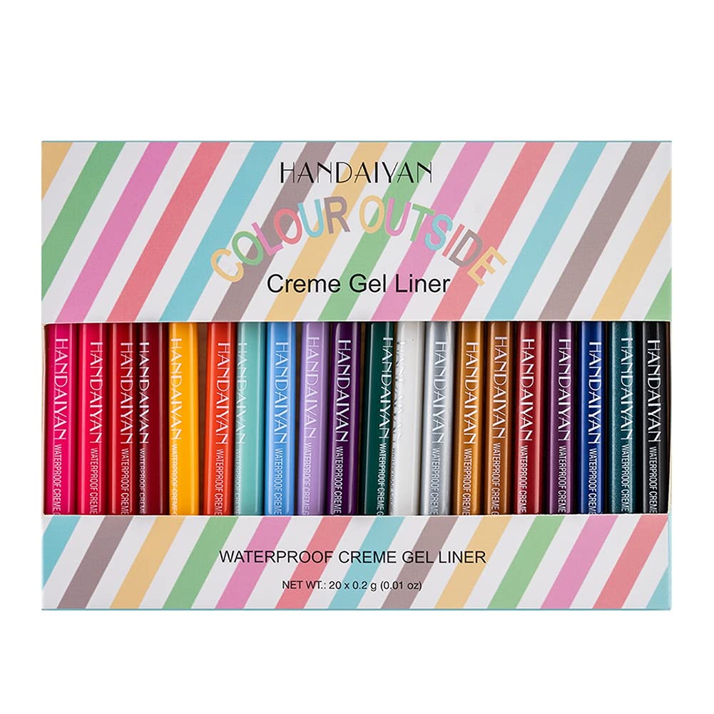 Maes Coloured Eyeliner Pencil Set, Ultra-fine Matte Shimmer Liners,Long Lasting Waterproof Creamy Ge