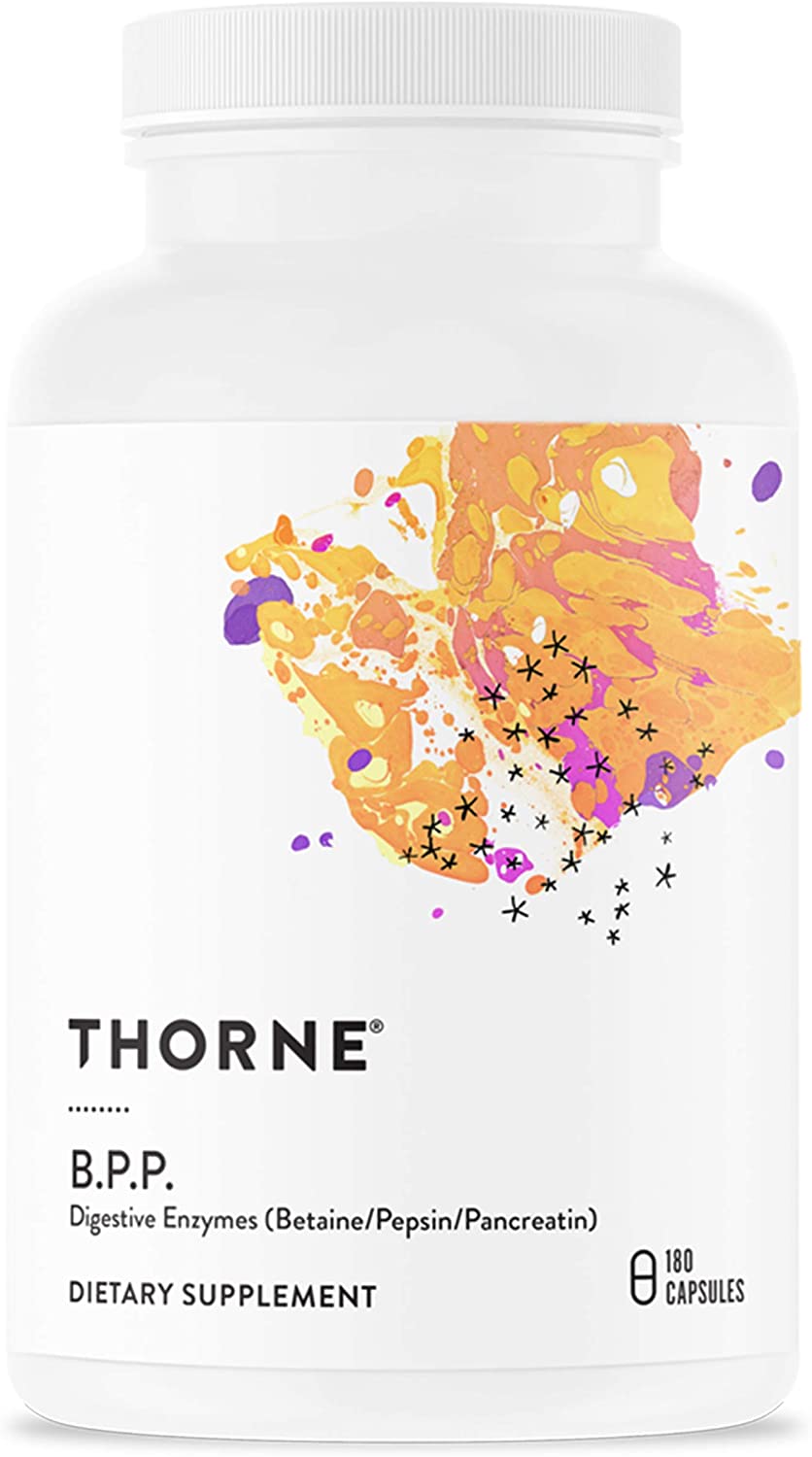 Thorne B.P.P. - Betaine, Pepsin, Pancreatin - Comprehensive Blend of Digestive Enzymes - to Support 