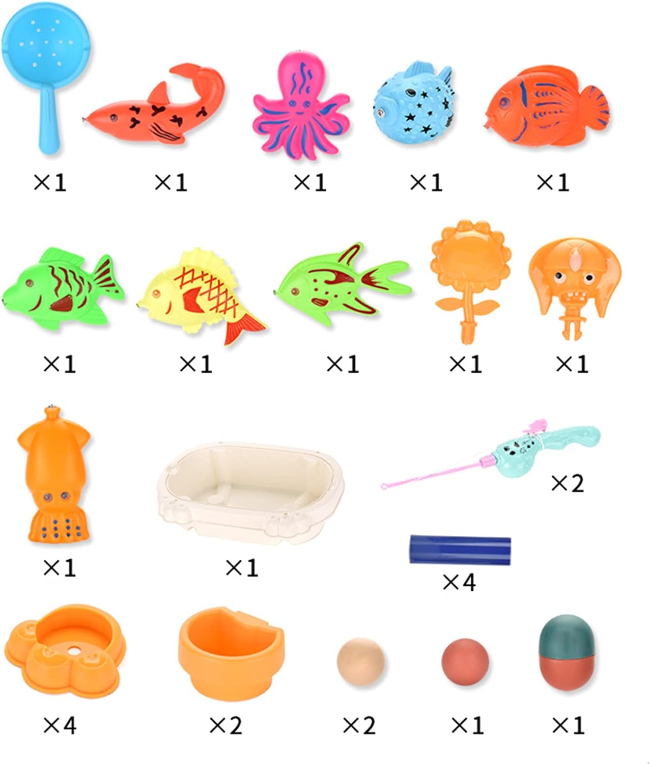 Yiju Funny Fishing Table Toys Colourful Magnetic Fish Plate Board Game Playing Table Early Education