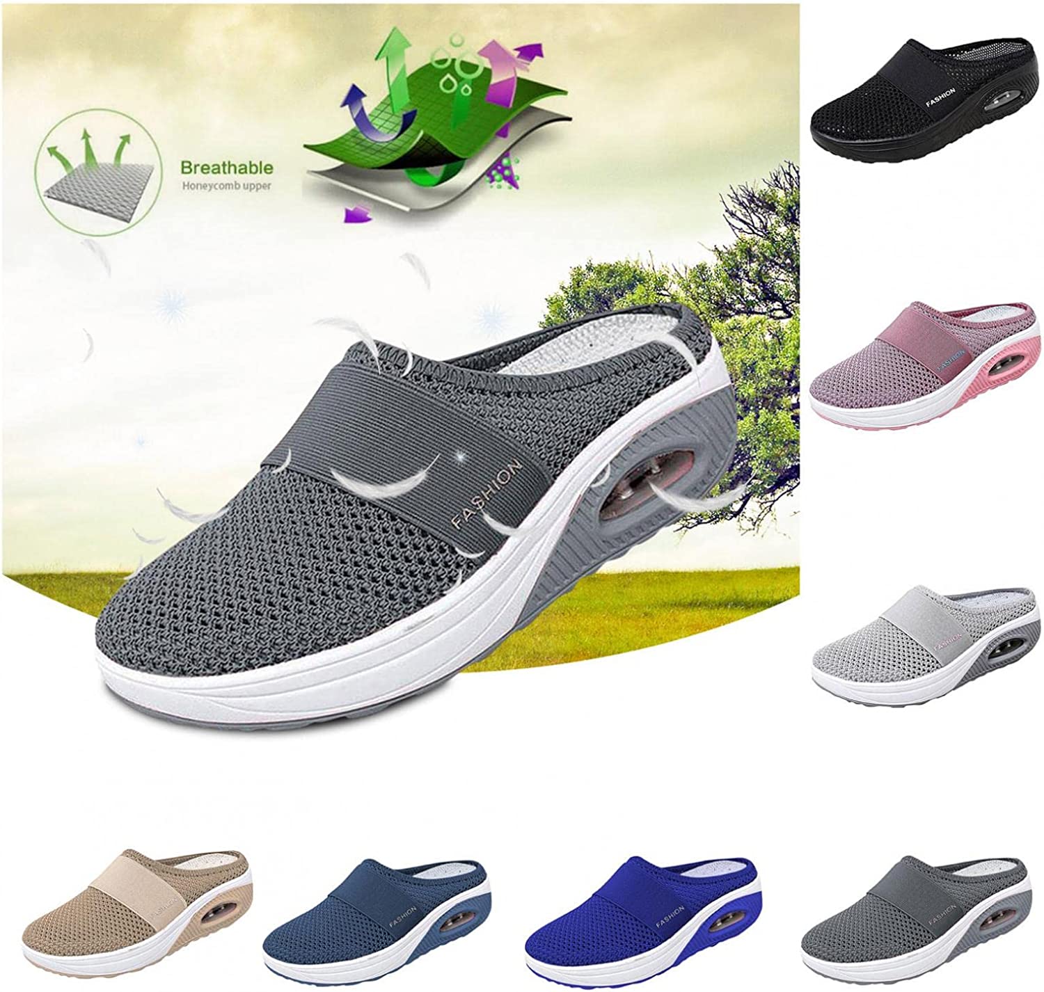 Walking Shoes Women Plantar Fasciitis Air Cushion Comfort Mesh Shoes Orthopedic Diabetic Walking Sho