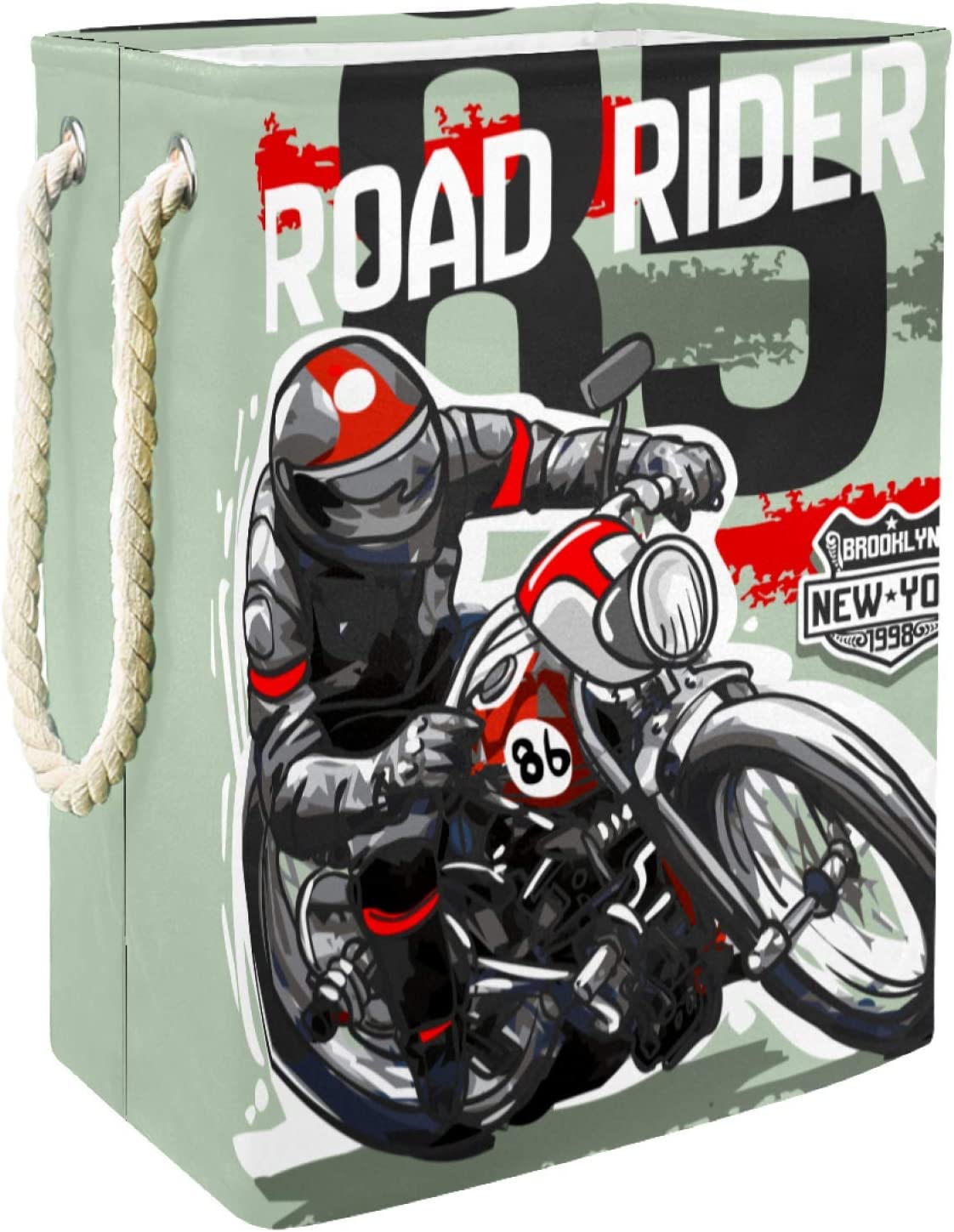 delayer Motorcycle Rider Collapsible Laundry Basket with Detachable Brackets Organizer Basket for To