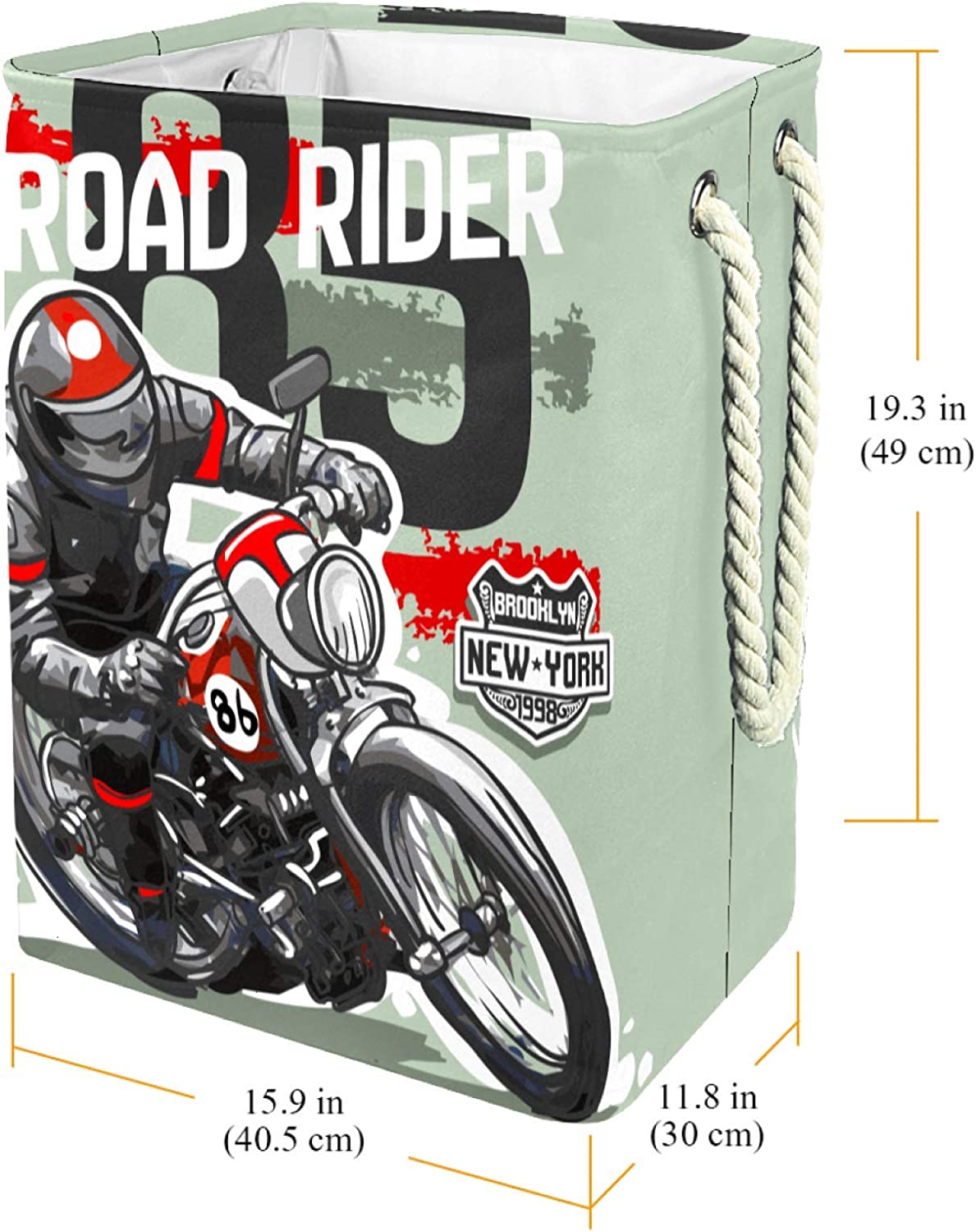 delayer Motorcycle Rider Collapsible Laundry Basket with Detachable Brackets Organizer Basket for To