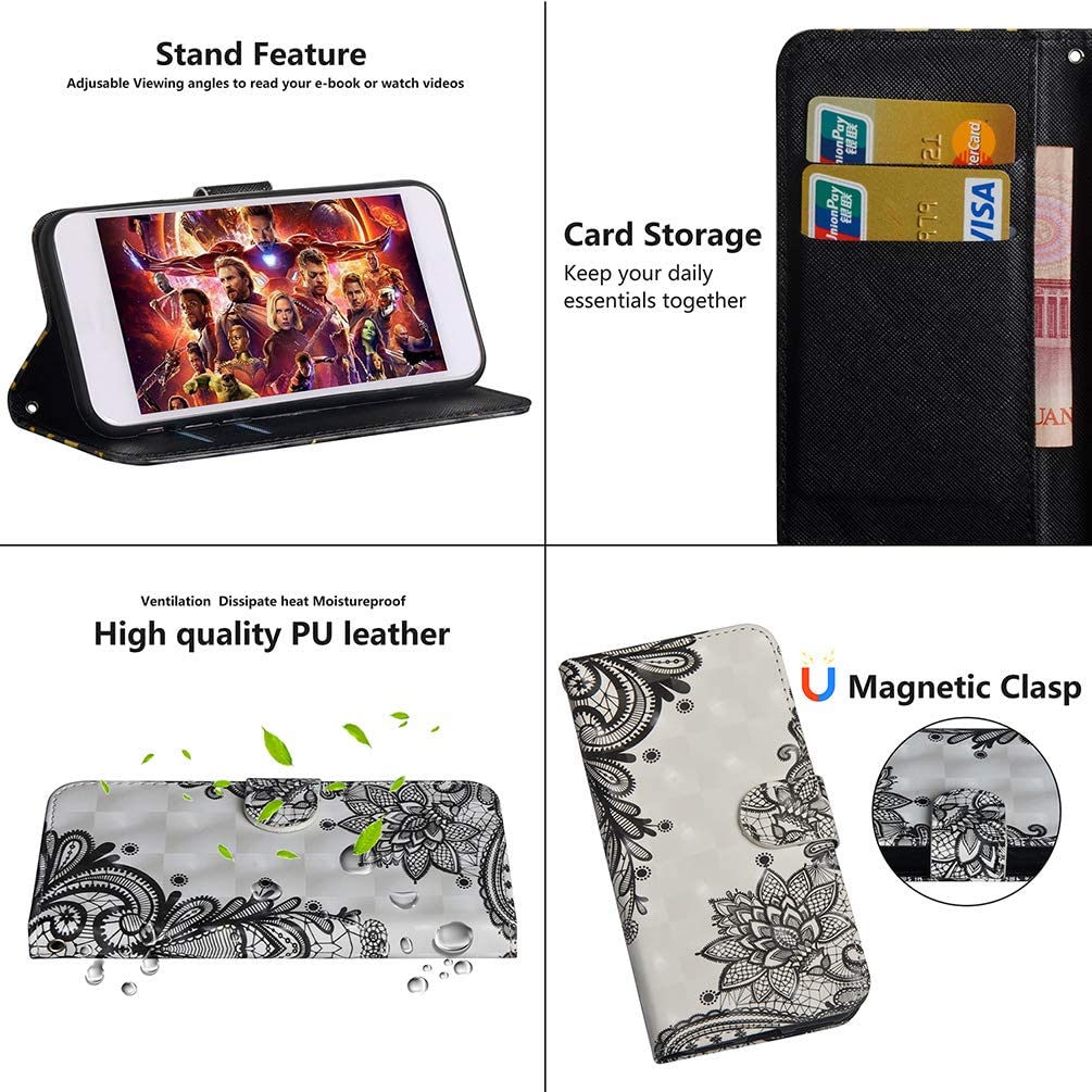 Samsung Galaxy S10 5G Cover Case, Shock-Absorption Flip PU Leather Wallet Notebook Case with Strong 