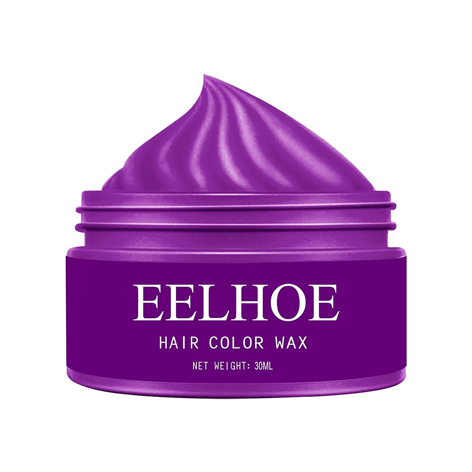LAJI Color Dye Hair Wax Hair Styling Natural Fluffy Color Disposable Dye 30ML (30ML, purple)