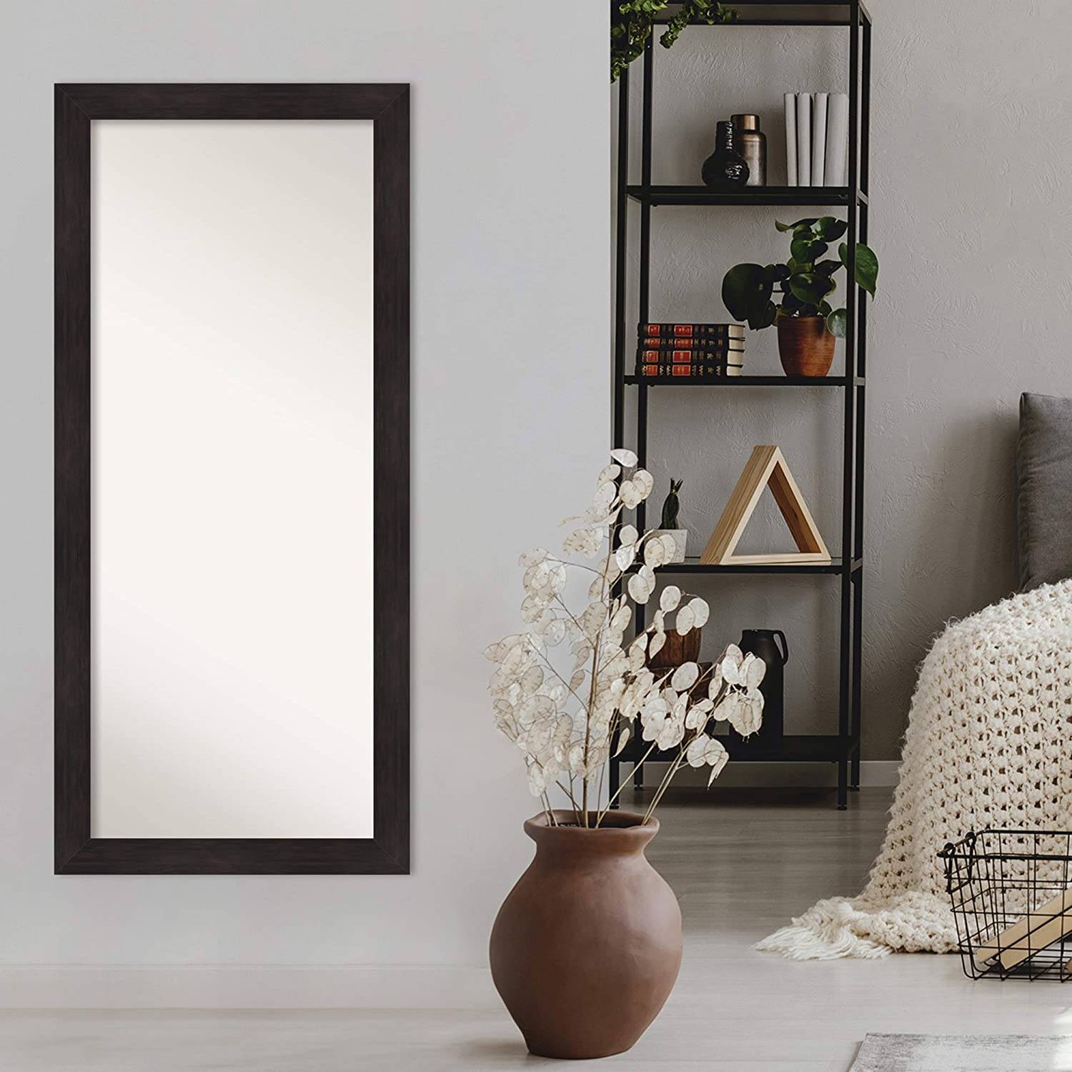 Amanti Art Full Length Mirror (65.6 x 29.6 in.), Furniture Espresso Frame - Floor Mirror, Full Body