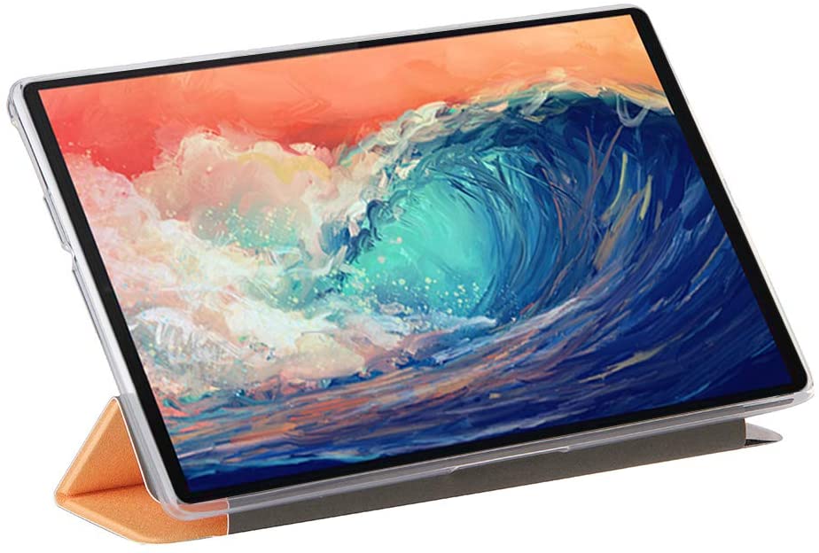 Herzzer Three Fold Leather Case for Huawei M10 FHD Plus,Slim Multi-Angle View Folio Stand Premium Co