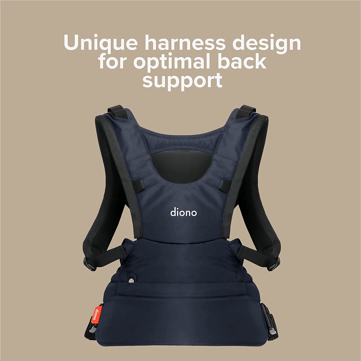 Diono Carus Essentials 3-in-1 Baby Carrier, Front Carry & Back Carry, Newborn to Toddler up to 33 lb