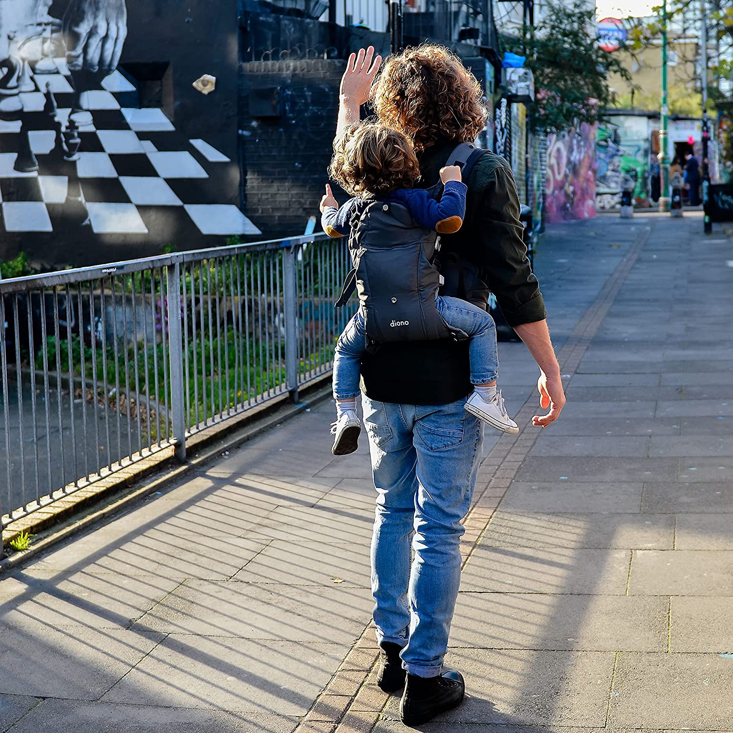 Diono Carus Essentials 3-in-1 Baby Carrier, Front Carry & Back Carry, Newborn to Toddler up to 33 lb