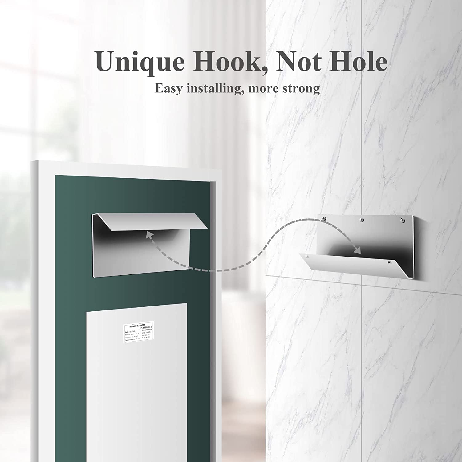 Esforme 32x24 inch LED Bathroom Mirror Anti-Fog Dimmable Memory Function Makeup Wall Mounted 6000K P