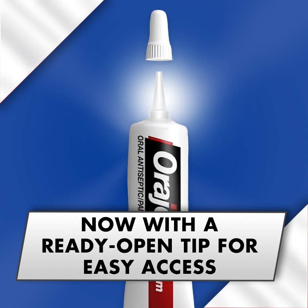 Orajel 3X for Mouth Sores Maximum Strength Gel Tube, 0.42 Ounce