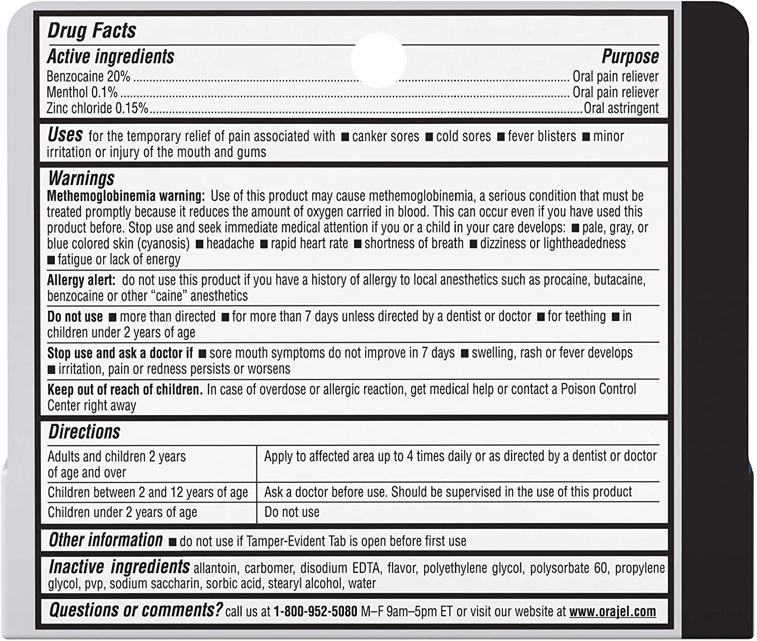 Orajel 3X for Mouth Sores Maximum Strength Gel Tube, 0.42 Ounce