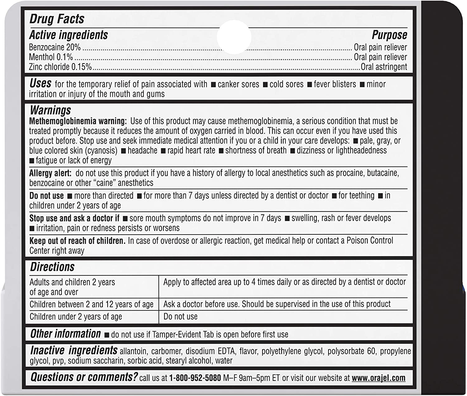 Orajel 3X for Mouth Sores Maximum Strength Gel Tube, 0.42 Ounce