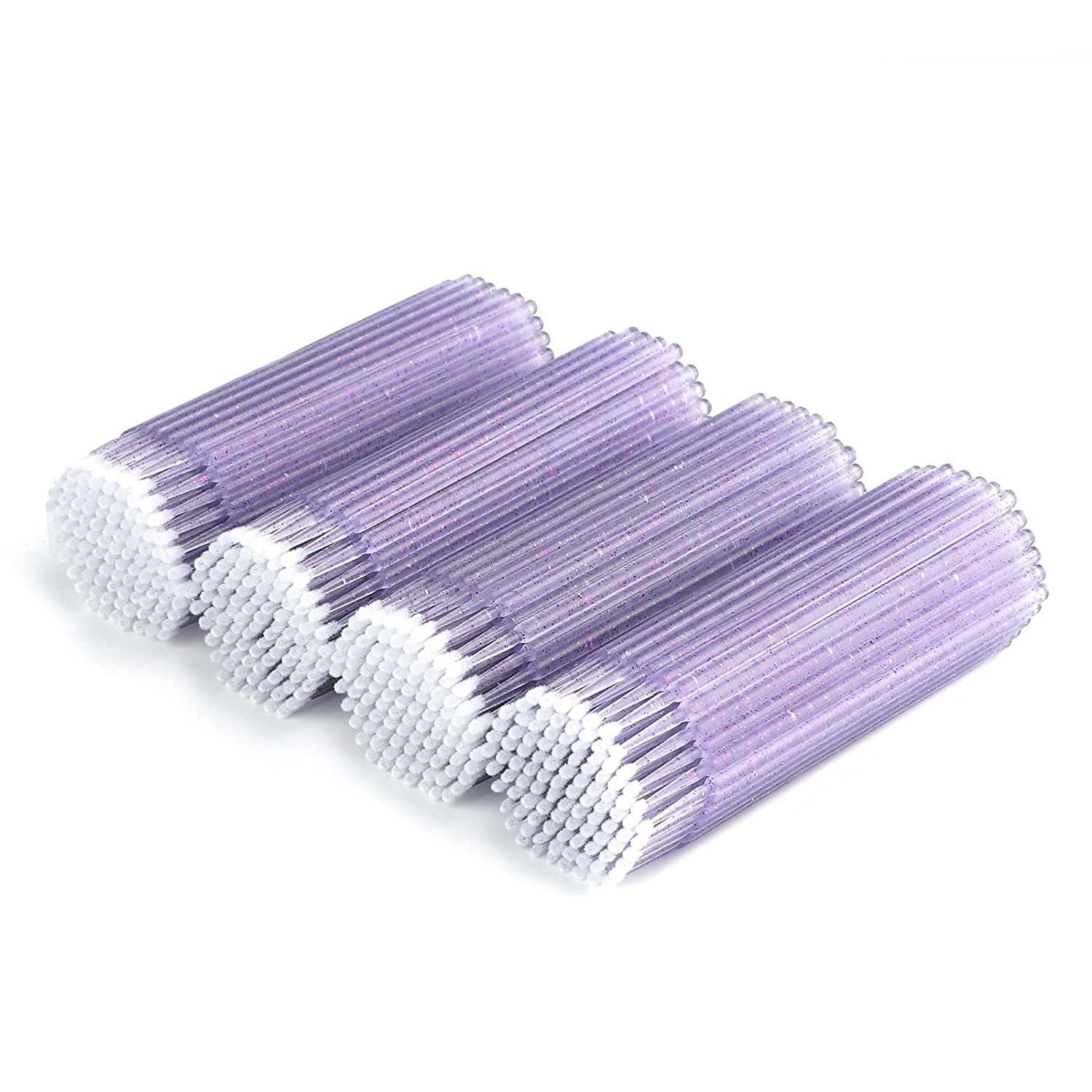 400PCS Crystal Micro Brush Applicator Disposable Micro Cotton Swabs for Eyelash Extensions Makeup Cl