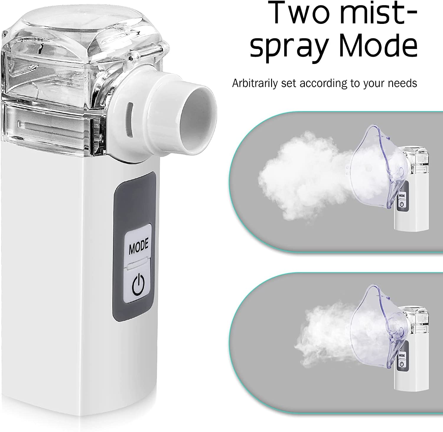 Portable Nebulizer Handheld Nebulizer Breathing Machine for Adults Mini Nebulizer Steam Inhaler with