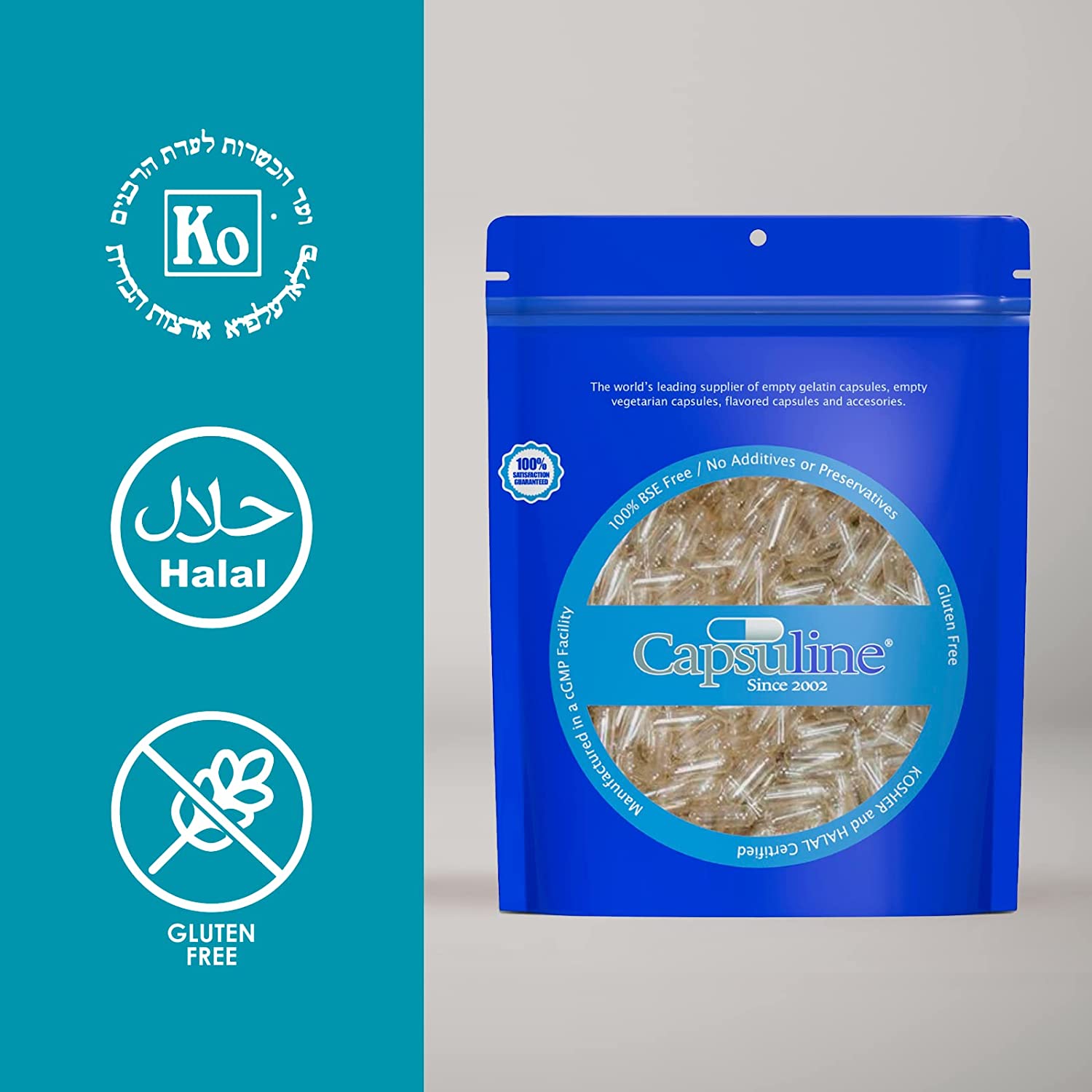 Capsuline - Size 000 Empty Gelatin Capsules - 100 Count Empty Pill Capsules - DIY Supplement Capsule