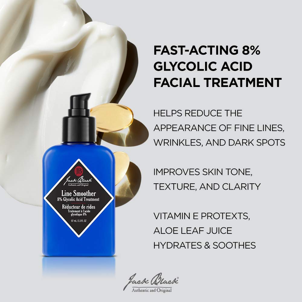 Jack Black Line Smoother 8% Glycolic Acid Treatment, 3.3 Fl Oz