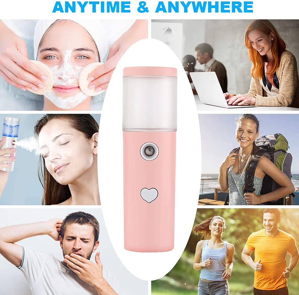 Face Mist Steamer Handy Mini Mister 27ml Facial Handy Sprayer Hydrating Mister USB Rechargeable for 